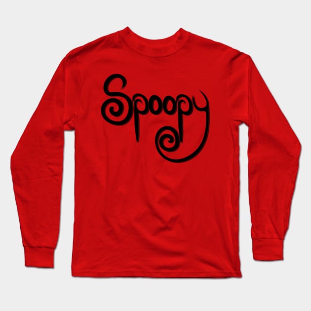 Spoopy Script Long Sleeve T-Shirt by MoodyCarp